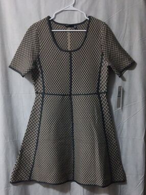 women's nina leonard sheer dot mesh swing dress Nina Leonard Sheer Dot Mesh Swing Dress Light Pink Blush Size XL